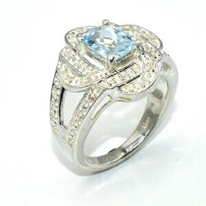 Silver Blue Topaz (1.4ct) Ring